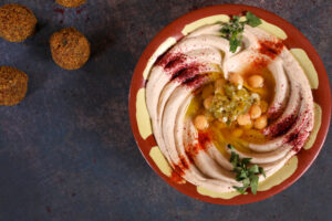 oman best hostel Hummus, baba ganoush & muhammara